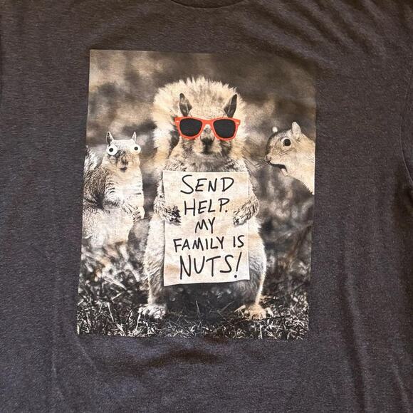 Funny graphic tee with squirrels - Picture 2 of 3